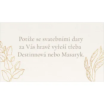 Svatební dekorace Žádost o dar 357