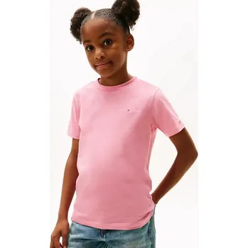 Dětská móda Dětské bavlněné tričko Tommy Hilfiger KS0KS00661.128.176.9BYA růžová 30X, vel. 164