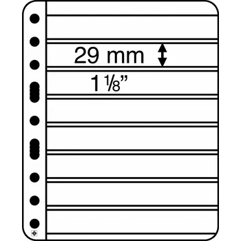 Obal pro sběratelský předmět LEUCHTTURM Albové listy VARIO PLUS, 8 kapes, 195 x 29 mm