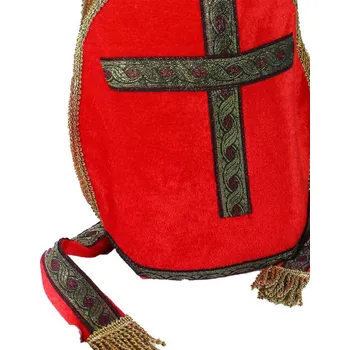 Pokrývka hlavy Mikulášská čepice se zlatým lemováním