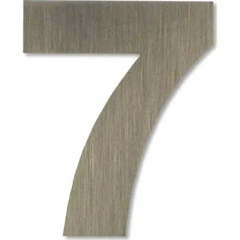 Nalepovací nerezové domovní číslo 7 - Arial Velikost: 10 cm
