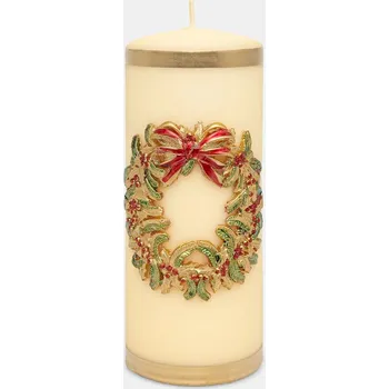 Svíčka Dekorativní svíčka Affek Design 7 x 7 x 17,5 cm BC2318.SW béžová 01X