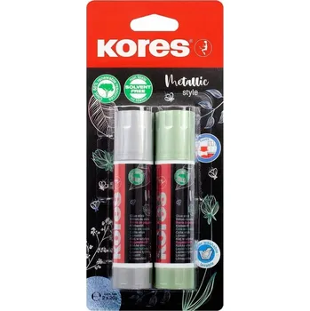 Kancelářské lepidlo Kores tyčinka tyčinka 20 g Metalický design, blistr 2 balení