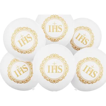 Balónek Balónky K Prvnímu Svatému Přijímání Zlaté Bílé SADA BALÓNKŮ Svaté Přijímání Vánoce VELKÉ