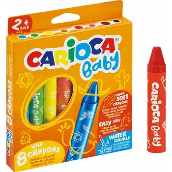 Pastelka Carioca Baby silné pastelky pro děti 8 barev 2+