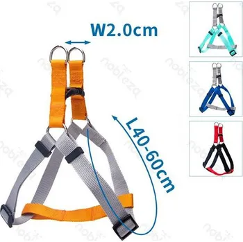 Postroj pro psa Postroj Nobleza dvoubarevný M (š. 2,0 cm x d. 40-60 cm) Barva: Modrá