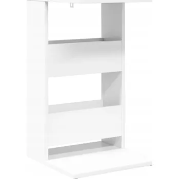 Konferenční stolek Odkládací stolek bílý 40 x 35 x 60,5 cm, dřevěný materiál