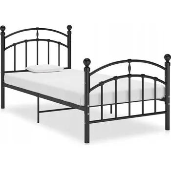 Ložnice Jednolůžková kovová postel VidaXL 100x200 cm černá