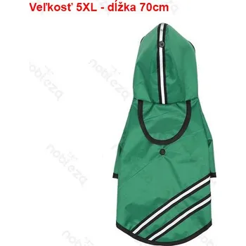 Obleček pro psa Reflexní pršiplášť pro psa Nobleza 5XL 70cm Barva: Zelená