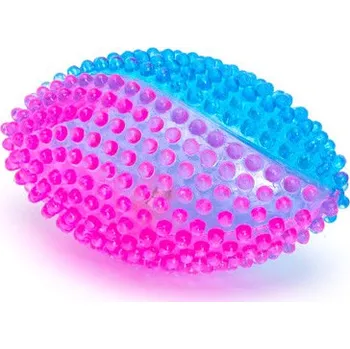 Hračka pro psa LED masážní svítící míč RUGBY pro psa Nobleza 13 cm Barva: Modrá
