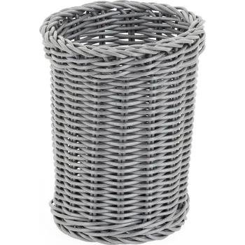Příbor TECHNICA Košík na příbory z polyratanu ⌀ 120x150 mm, šedý | TECHNICA, Gold Line