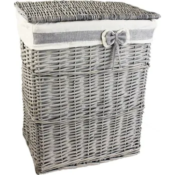 Koš na prádlo Proutěný koš na prádlo šedý P0859