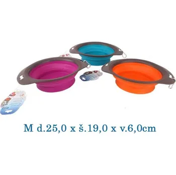 Miska pro psa Cestovní miska Nobleza M Barva: Oranžová