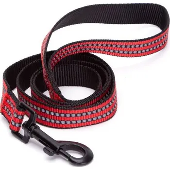 Vodítko pro psa Vodítko Nobleza reflexní S (š.1,5 cm x d.120 cm) Barva: Červená