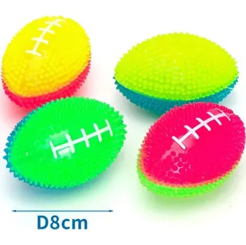 Hračka pro psa LED masážní svítící míč RUGBY pro psa Nobleza 8 cm