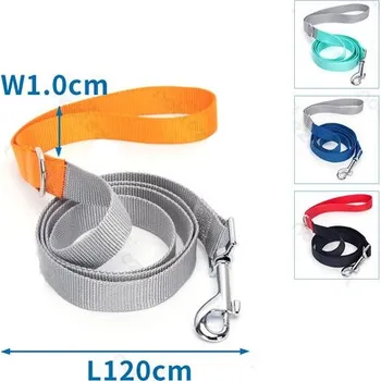 Vodítko pro psa Vodítko Nobleza dvoubarevné XS (š. 1,0 cm x d. 120 cm) Barva: Oranžová