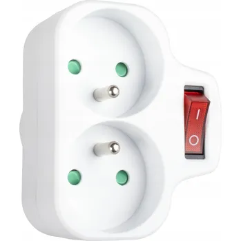 Elektrická zásuvka Elektrická Zásuvka rozbočka Plast-Rol bílá