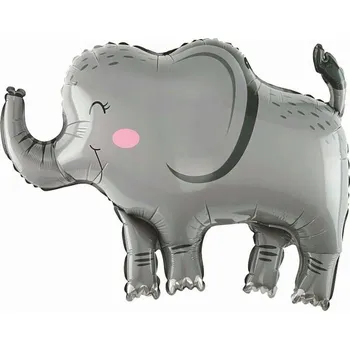 Balónek Foliový balónek SLON Slon Zvířata Zoo 68x49 Cm