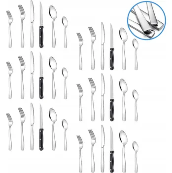 Příbor 36dílná sada příborů pro 6 osob: nože, vidličky, lžíce a nože na steaky