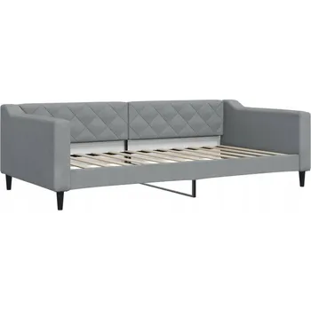 Postel Válenda světle šedá 100 x 200 cm textil Šedá 354166