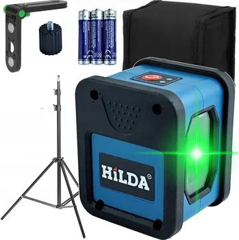 Měřící laser Křížový laser HILDA 2D POZIOMICA LASEROWA Statyw 200 cm 25 m