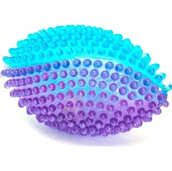 Hračka pro psa LED masážní svítící míč RUGBY pro psa Nobleza 13 cm Barva: Fialová