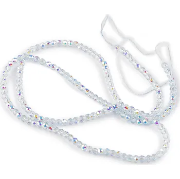 Korálek Broušené ohňovky 2 mm s AB efektem ledově modré