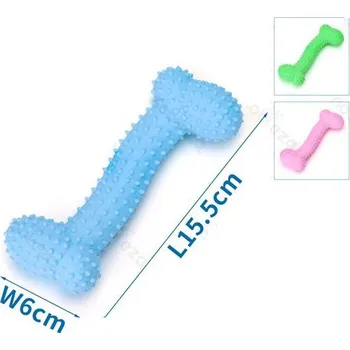Hračka pro psa Gumová kost s masáží dásní pro psa Nobleza - 15,5 cm