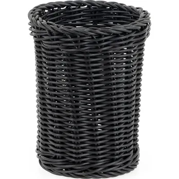 Příbor TECHNICA Košík na příbory z polyratanu ⌀ 120x150 mm, černý | TECHNICA, Gold Line