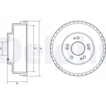 Brzdový buben Delphi BF508 Brzdový buben