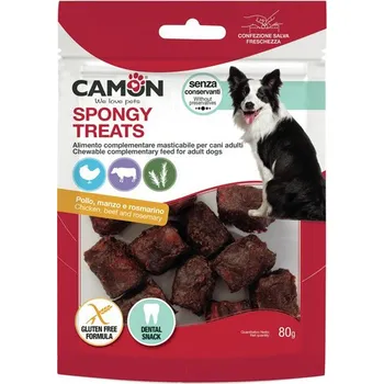 Pamlsek pro psa Camon Treats&Snacks Dog - Spongy kousky hovězí a kuřecí 80 g