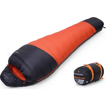 Spacák Péřový spacák WARMLITE 300 Oranžový BERGSON