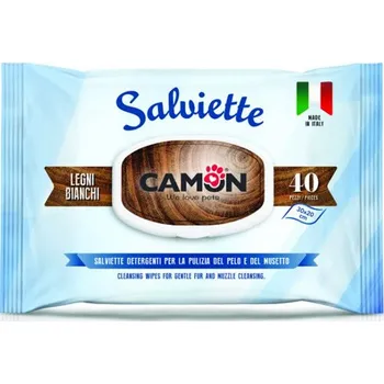 Kosmetika pro psa Vlhčené utěrky pro zvířata Camon s vůní dřeva 40ks