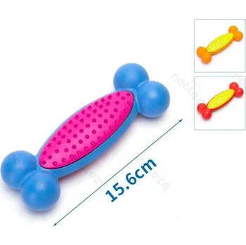 Hračka pro psa Gumová dentální hračka ve tvaru kosti pro psa Nobleza Barva: Červená