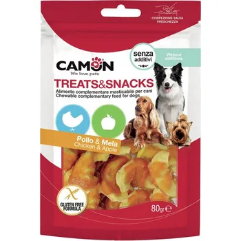 Camon Treats&Snacks Dog - Kousky kuřete s jablkem 80g