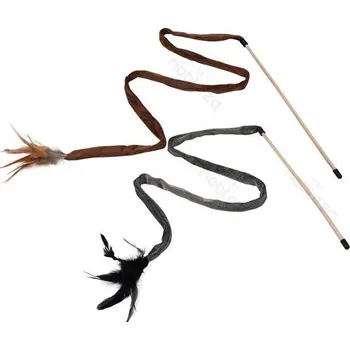 Hračka pro kočku Mávátko Nobleza - Hadík s peříčky 40 cm