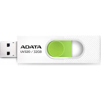 USB flash disk Flash disk ADATA UV320 32GB USB3.1 Bílo-zelený 32 GB USB 3.1 bílý