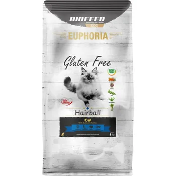 Krmivo pro kočku BIOFEED BEZLEPKOVÉ suché krmivo pro pro kočky s trichobezoáry 8 kg - Krůta , losos
