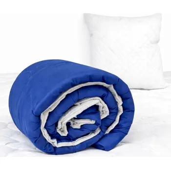 přikrývka Přikrývka 160x200cm Teplá Prošívaná Celoroční MODRO-BÍLÁ Měkká Lehká