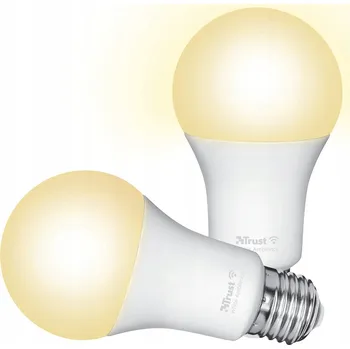 Žárovka Chytrá žárovka Trust Wifi E27 2 kusy, bílá