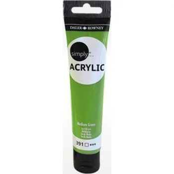 Vodová barva Daler-Rowney Barva akrylová Simply 75 ml, Medium Green