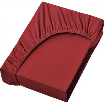 Prostěradlo PROSTĚRADLO S GUMOU PARIS JERSEY BAVLNA 160X200 + 25CM BORDO