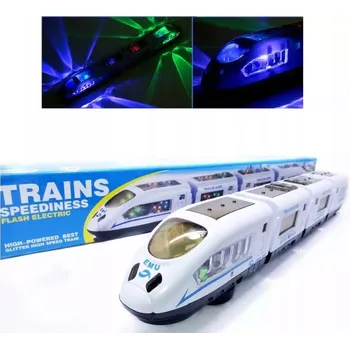 Vláček a vláčkodráha Elektrický vláček KochamZabawki s LED vagóny a zvukem