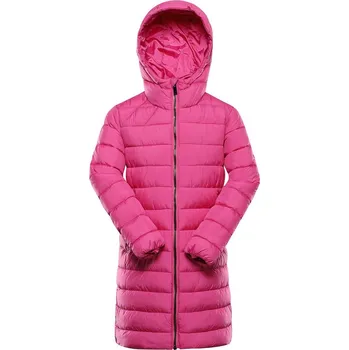 Dívčí oblečení Dětský zimní ultralehký kabát ALPINE PRO DEFRO, fuchsia fedora - 164-170