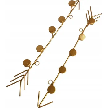 Věšák Nástěnné věšáky ve tvaru šipek, 2 ks, zlaté