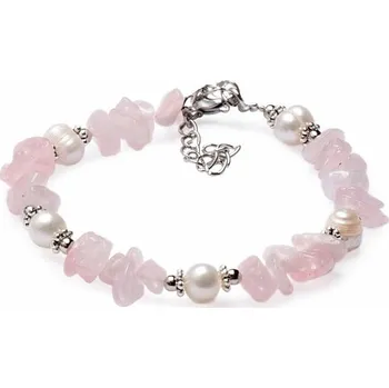 Náramek Růženín sekaný náramek s perlami obvod cca 18 až 23 cm