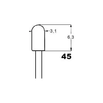 Autožárovka žárovka 12V 0,7W celosklo dl. kontakt 3,2x6,5mm
