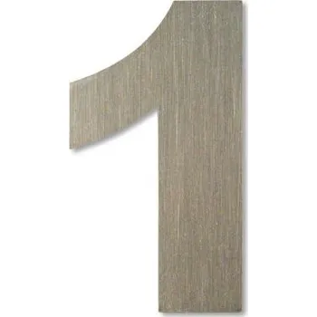 Nalepovací nerezové domovní číslo 1 - Arial Velikost: 7,5 cm