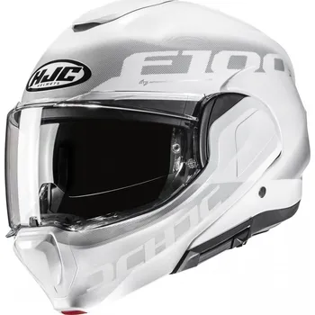 Helma na motorku Překlápěcí helma na motorku HJC F100 Hetal MC10 bílo-šedá XL