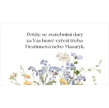 Svatební dekorace Žádost o dar 358